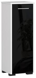 Avord Kúpeľňová skrinka Fin 30 cm biela/čierna lesk