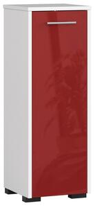 Avord Kúpeľňová skrinka Fin 30 cm biela/červená lesk