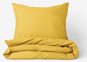 Goldea bavlnené posteľné obliečky - medovo žlté 200 x 200 a 2ks 70 x 90 cm (šev v strede)