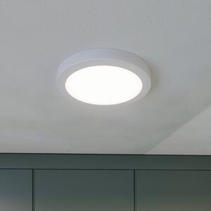 Prios LED stropné svietidlo Aureka, detektor pohybu, Ø 23 cm, biela