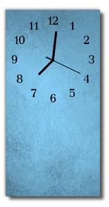 Sklenené hodiny vertikálne Umelo modrá mrazená modrá 30x60 cm