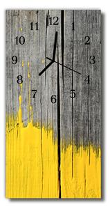 Sklenené hodiny vertikálne Žltá farba žltá 30x60 cm