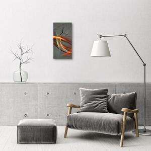 Sklenené hodiny vertikálne Umenie abstrakcia šedých čiar 30x60 cm