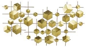 Nástenná dekorácia zlatá železo nepravidelný tvar geometrický vzor moderný glamour štýl dekorácie doplnky