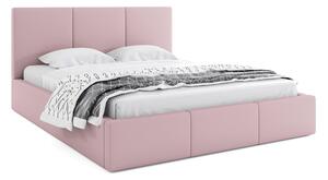 Čalúnená posteľ (výklopná) HILTON 120x200cm RUŽOVÁ (celočalúnená)