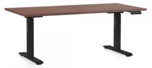 Výškovo nastaviteľný stôl OfficeTech D 160 x 80 cm, čierna podnož