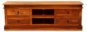 Rustikálny tv stolík z masívneho dreva palisander 160x55x45
