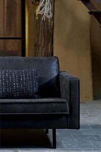 Čierna Kožená rohová pohovka Rodeo Corner – ľavý roh 85 × 266 × 86, 213 cm BEPUREHOME