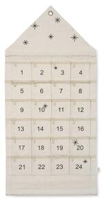 Ferm Living Nástenný adventný kalendár Star Christmas Calendar, sand