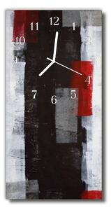 Sklenené hodiny vertikálne Umenie abstrakcie farebné nástenné maľby 30x60 cm
