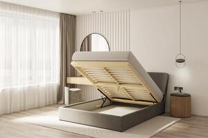 - Moderná čalúnená posteľ HUGO FARBA: tmavosivá, ROZMER: Pre matrac 160 x 200 cm