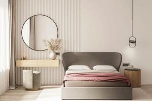 - Moderná čalúnená posteľ HUGO FARBA: tmavosivá, ROZMER: Pre matrac 160 x 200 cm