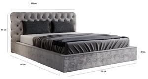 - Luxusná čalúnená posteľ VIVA ROZMER: Pre matrac 140 x 200 cm