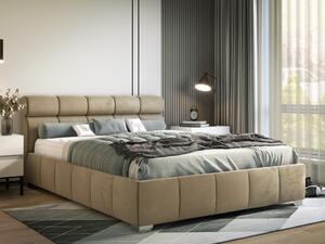 - Dizajnová posteľ BARCELONA FARBA: béžová, ROZMER: Pre matrac 160 x 200 cm