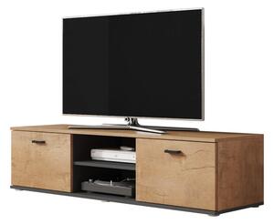 Mirjan24 TV stolík 140 Boho B4, Farby: dub lefkas / dub lefkas + čierna Mirjan24 5902928942668