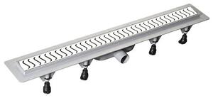 Sprchový žľab Polysan 72 cm polypropylén šedá lesk vlnky 71676