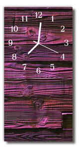 Sklenené hodiny vertikálne Kuchyňa s fialovým obložením 30x60 cm