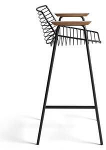 Čierna Barová stolička Zelo – 75 cm 75 cm REX KRALJ