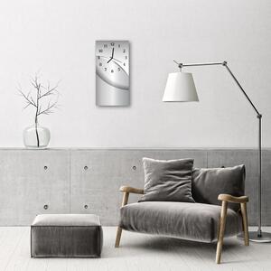 Sklenené hodiny vertikálne Kovová šedá grafika 30x60 cm