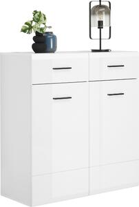 SKRINKA NA TOPÁNKY, antracitová, biela, 100/104/42 cm Hom`in - Skrine, regály & police na topánky
