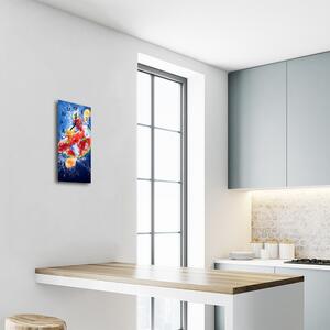 Nástenné hodiny vertikálne Kuchynský ovocie obrázok farebnej tlače 30x60 cm