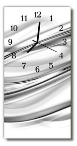 Nástenné hodiny vertikálne Abstraktivní grafické čiary sú biele 30x60 cm