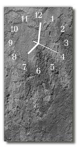 Nástenné hodiny vertikálne Betónová sivá stena 30x60 cm