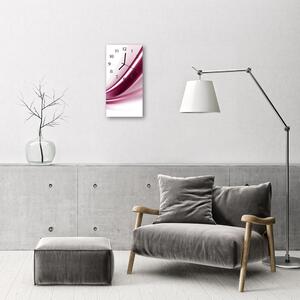 Nástenné hodiny vertikálne Umelecká abstrakcie ružová grafika 30x60 cm