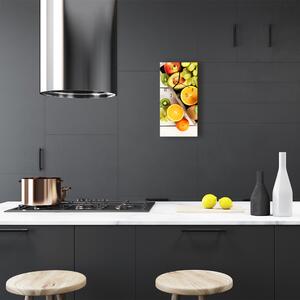 Nástenné hodiny vertikálne Kuchyňa farebné ovocie 30x60 cm
