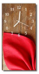 Nástenné hodiny vertikálne Kuchynské obrúsky farebné drevo 30x60 cm