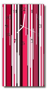 Nástenné hodiny vertikálne Umelecké pruhy farebných čiar 30x60 cm