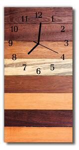 Nástenné hodiny vertikálne Umelo hnedé drevo 30x60 cm