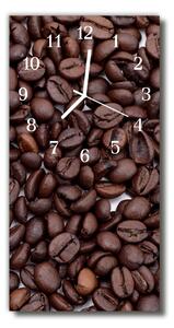 Nástenné hodiny vertikálne Kuchynská zrná hnedé kávy 30x60 cm
