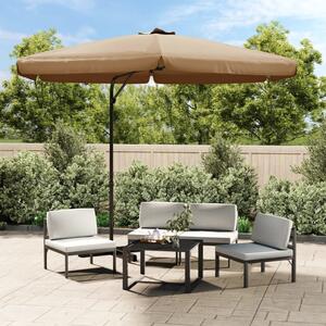 Maison Exclusive - Slnečník s oceľovým stožiarom 300 cm Taupe