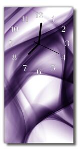 Nástenné hodiny vertikálne Umenie fialová abstrakcie 30x60 cm