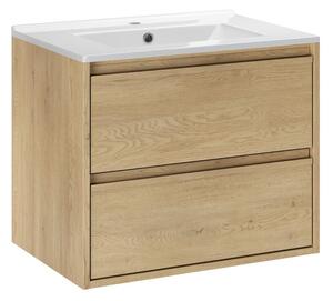 Comad Závěsná skříňka Viola Lava se zápustným umyvadlem 60 cm dub cremona