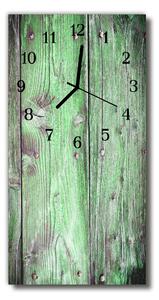 Nástenné hodiny vertikálne Zelené drevo 30x60 cm