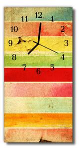 Sklenené hodiny vertikálne Farebné farebné steny 30x60 cm