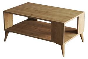 Dizajnový konferenčný stolík Ramin 90 cm vzor dub