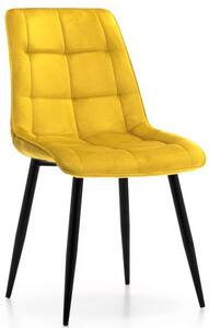 TRISTE 2 jedálenská stolička, žltý velvet
