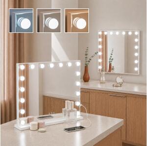 BRILAGI - LED stmievateľné make-upové zrkadlo HOLLYWOOD LED/15W/230V 60x50 cm biela