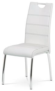 BONTEC Jedálenská stolička, čierna, ekokoža, HC-484 BK Farba: Biela