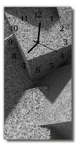 Sklenené hodiny vertikálne Mramorový šedý stôl 30x60 cm