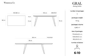 Rozložiteľný stôl Gral 90 × 160 × 76 cm WINDSOR & CO