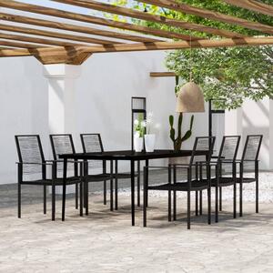 Maison Exclusive – 7-dielna záhradná jedálenská súprava, čierna