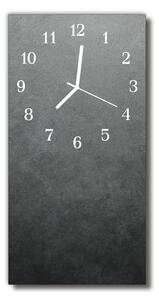 Sklenené hodiny vertikálne Mramorová stena šedá 30x60 cm