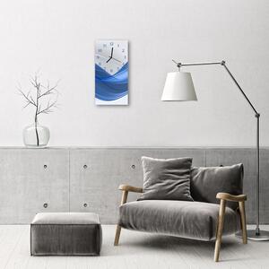Sklenené hodiny vertikálne Voda modrá 30x60 cm