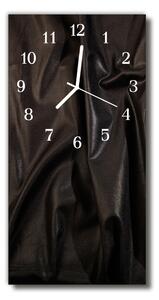 Sklenené hodiny vertikálne Čierny zamat 30x60 cm