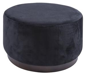 Veľký taburet Pouf – čierna ∅ 50 × 30 cm