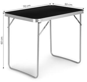 Skladací cateringový stôl 70x50 cm čierny